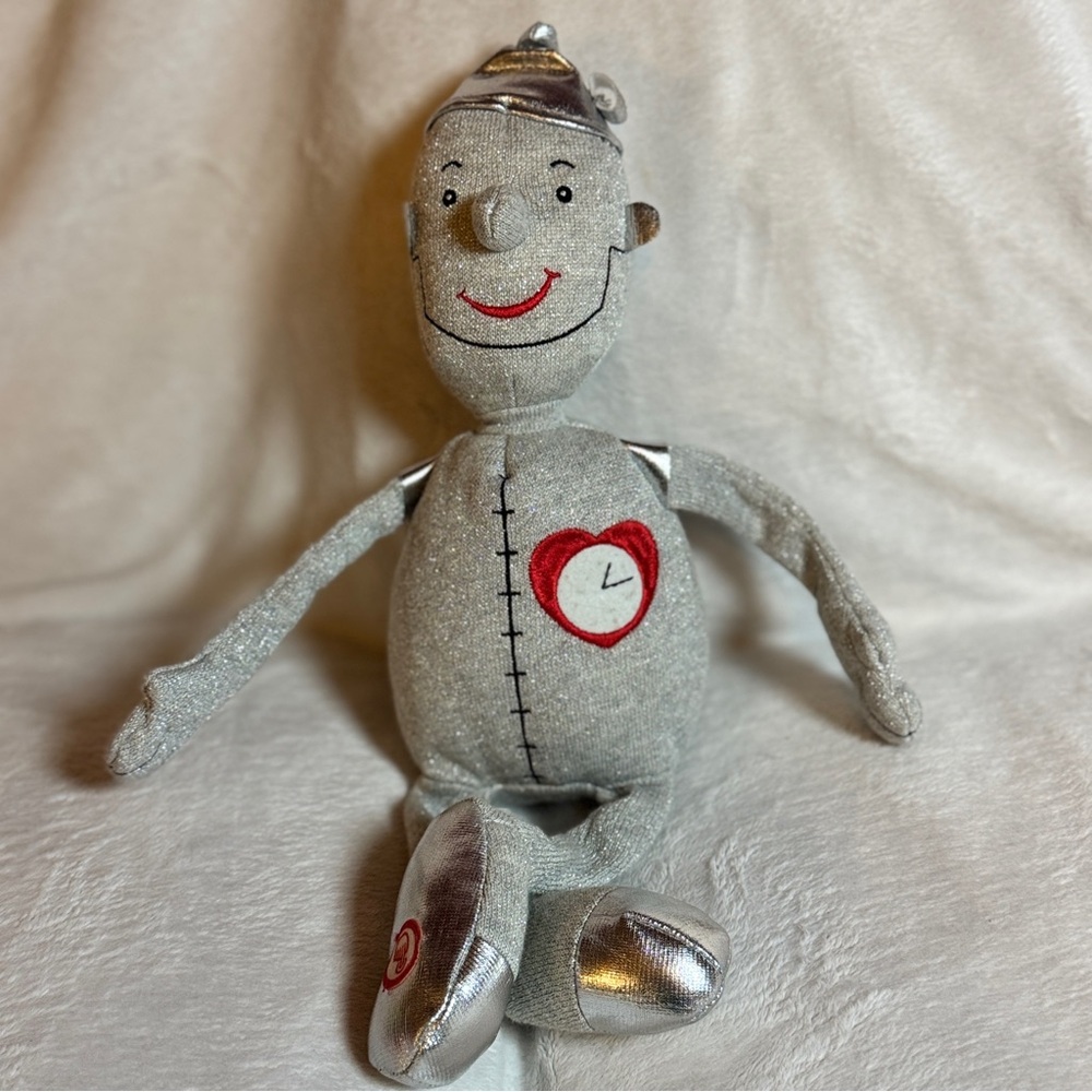 Hallmark Wizard of Oz Tin Man 16" Plush Toy Silver Doll‎ 2014 Sound Doesnt Work